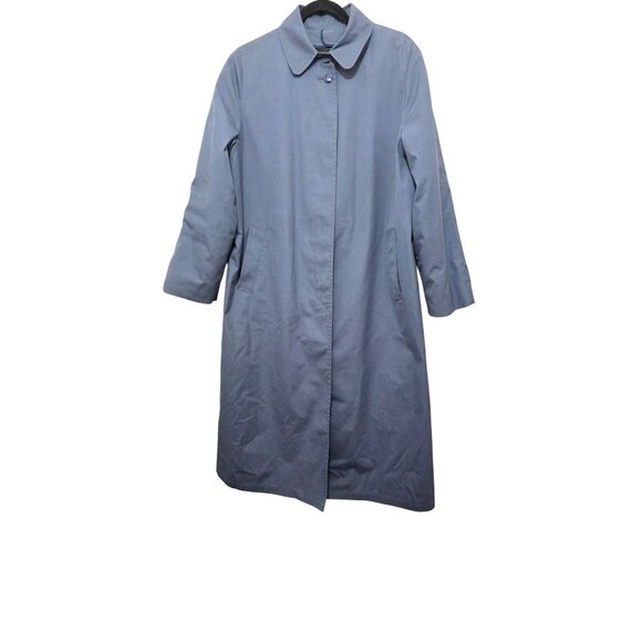 Vintage London Fog Main coats Blue Women Long Coat Size 14 - Picture 1 of 8